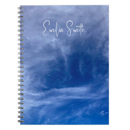 Cuaderno Personalizado Azul Celeste Elegante