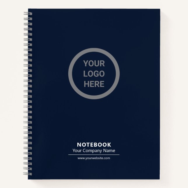 Cuaderno Personalizado azul de la marina clásica regalo cor (Anverso)