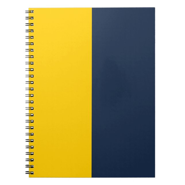 Cuaderno Personalizado azul de oro y marina (Frente)