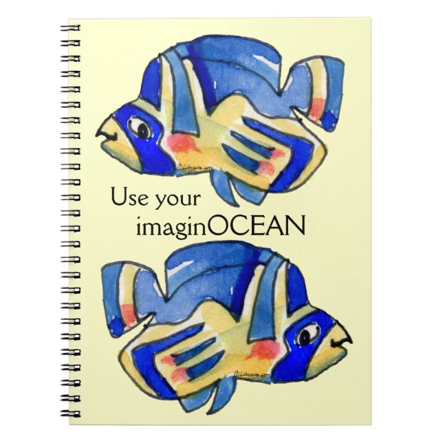 Cuaderno Personalizado azul mariposa (Frente)