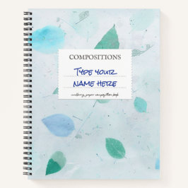Cuaderno Personalizado azul para portátiles de composición