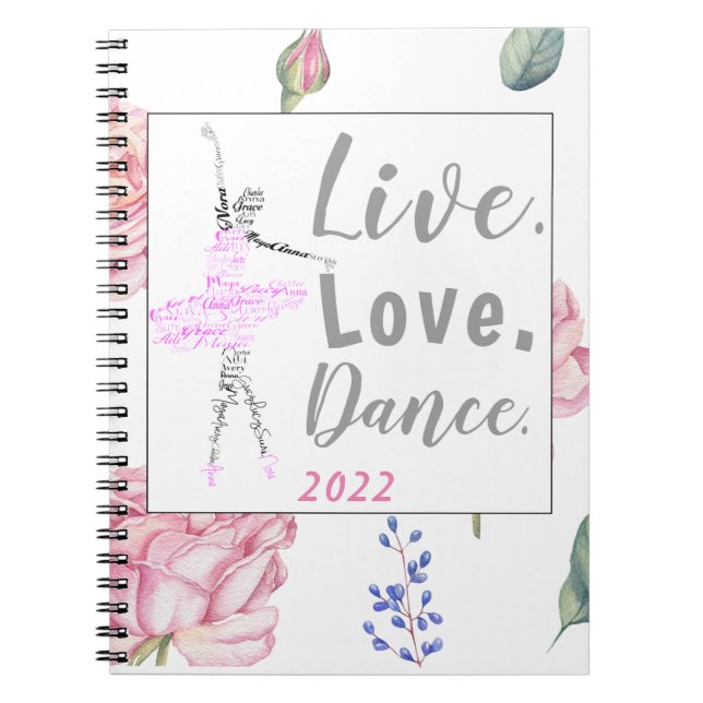 Cuaderno Personalizado Ballerina | Bloc de notas de borde d (Frente)