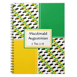 Cuaderno Personalizado Bandera JAMAICA Diario de guione