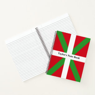 Cuaderno Personalizado, bandera nacional del País Vasco Ik