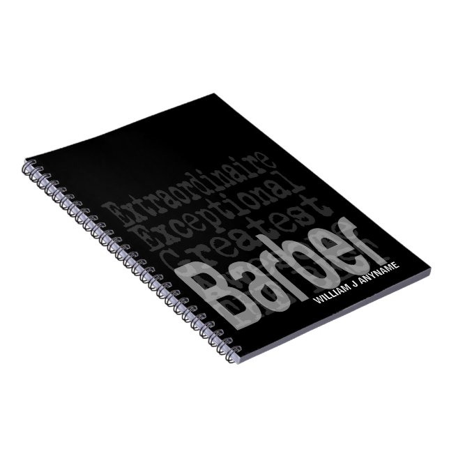 Cuaderno Personalizado Barber Extraordinaire (Lado Derecho)