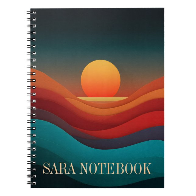 Cuaderno Personalizado Bauhaus Earthy Sunset (Frente)