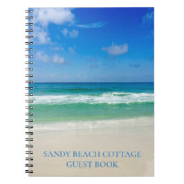 Cuaderno Personalizado Beach House Guest Book Ocean Photo N