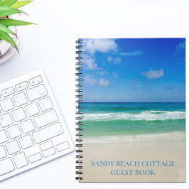 Cuaderno Personalizado Beach House Guest Book Ocean Photo N