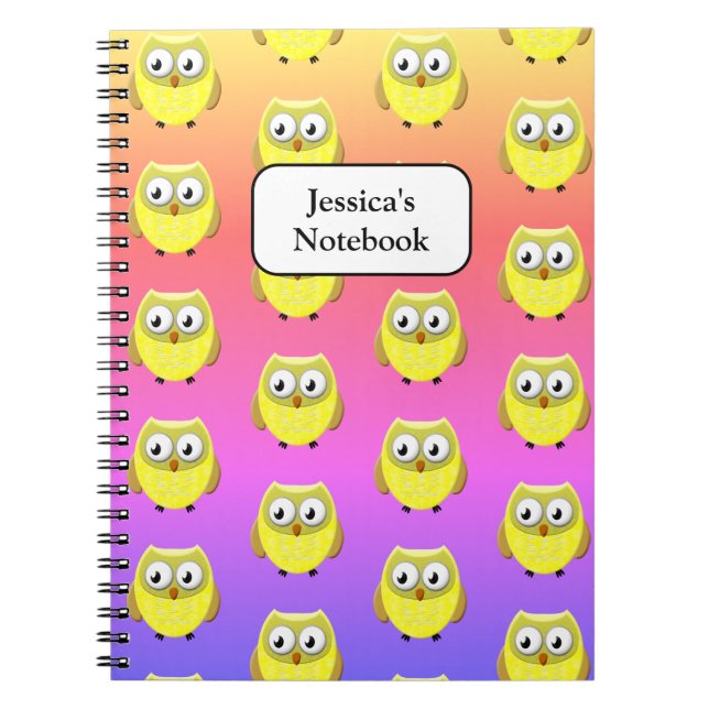 Cuaderno Personalizado Bebé Lechuza (Frente)