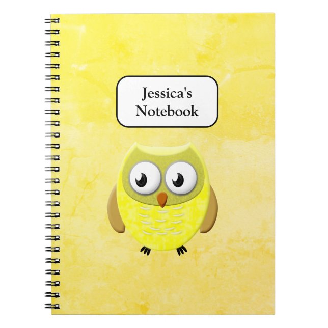 Cuaderno Personalizado Bebé Lechuza (Frente)
