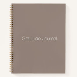 Cuaderno personalizado beige greige minimalista Gratitude J