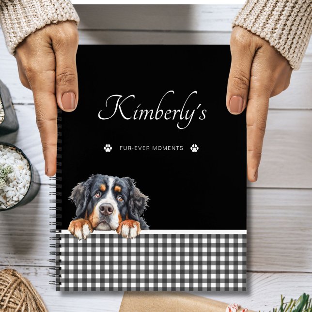 Cuaderno Personalizado Bernese Mountain Dog Black White Gin (Subido por el creador)