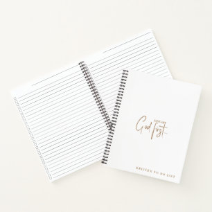 Cuaderno Personalizado Blanco Dios primero mensual para hac