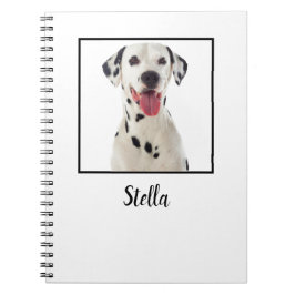 Cuaderno Personalizado blanco lindo foto de perro