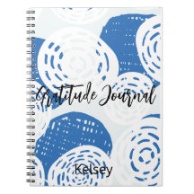 Personalizado Blue & White Circle loops Gratitude