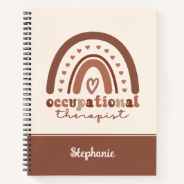 Cuaderno Personalizado Boho Arcoiris contra terapeuta ocupa