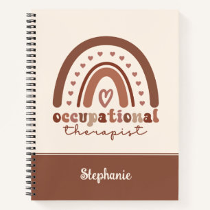 Cuaderno Personalizado Boho Arcoiris contra terapeuta ocupa