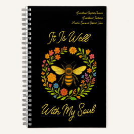 Cuaderno Personalizado Boho Honeybee "Está Bien Con Mi Alma