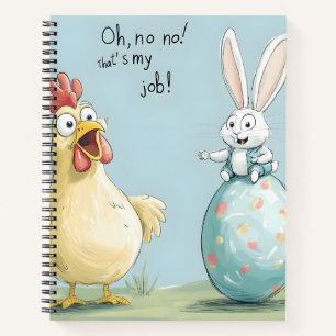 Cuaderno Personalizado Bunny Chick Egg Easter Fun