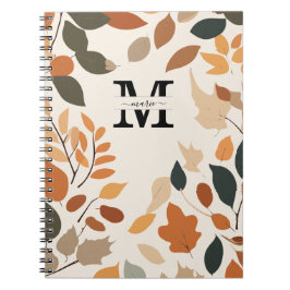 Cuaderno Personalizado Caída Monograma Floral Personalizado