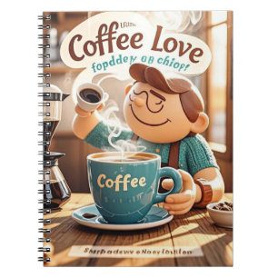 Cuaderno Personalizado cálido y acogedor café café estilo a