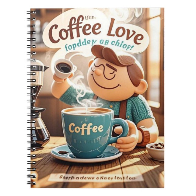 Cuaderno Personalizado cálido y acogedor café café estilo a (Frente)