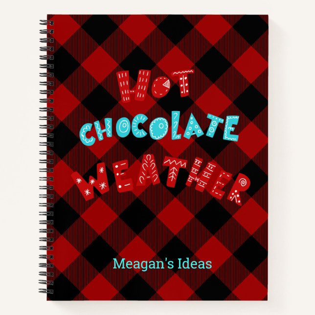 Cuaderno Personalizado Caliente Chocolate Clima de Buffalo  (Anverso)