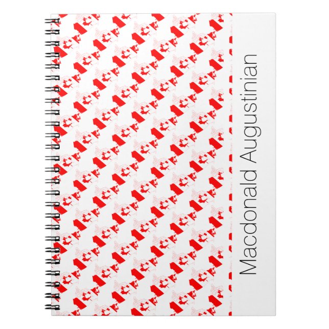 Cuaderno PERSONALIZADO CANADÁ Agregar su nombre Diario de b (Frente)