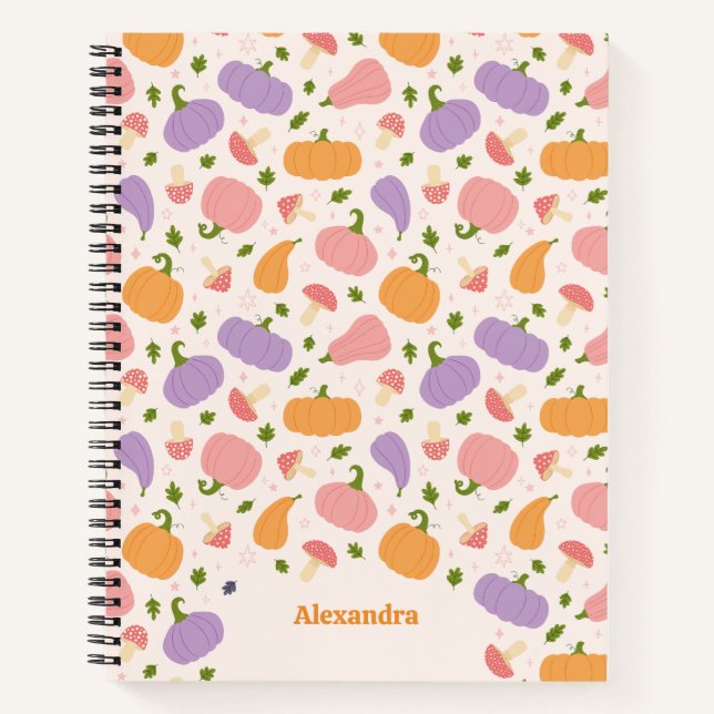 Cuaderno Personalizado capilar y hongos de Halloween (Anverso)