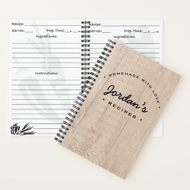Cuaderno Personalizado Casero con Receta de Amor Nota Rústi (Interior)