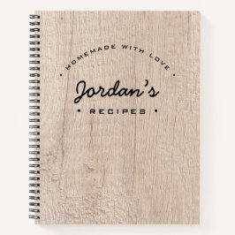 Cuaderno Personalizado casero con receta de amor Rústico