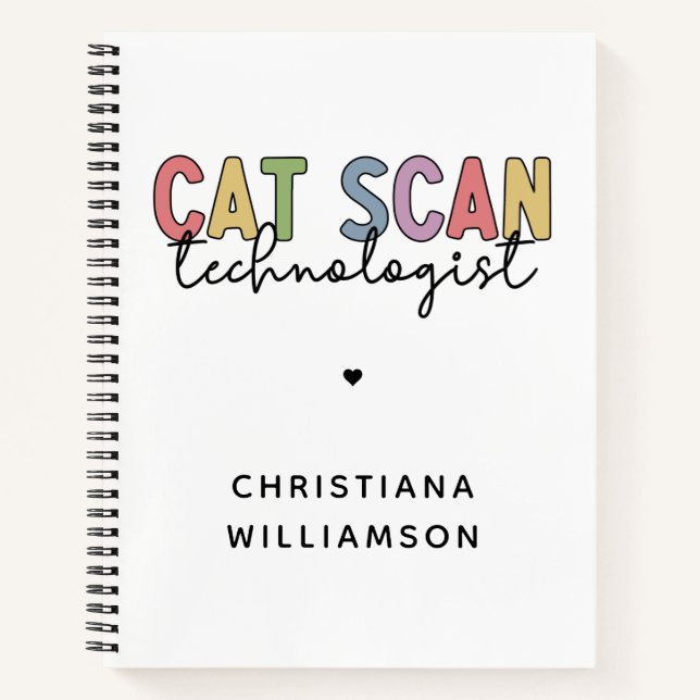 Cuaderno Personalizado CAT Scan Technologist CT Tech Gifts (Anverso)