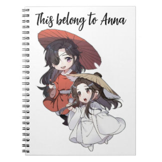 Cuaderno Personalizado Chibi Tianguan Cifu Spiral