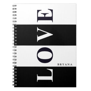 Cuaderno Personalizado Chic de AMOR EN BLANCO Y NE