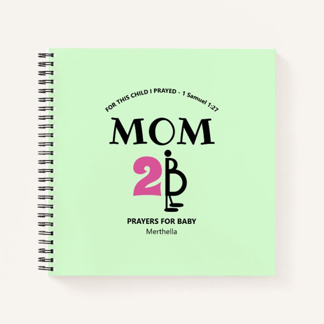 Cuaderno Personalizado Christian Baby Prayers Pregancy Jour (Anverso)