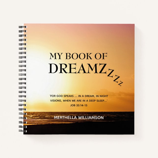 Cuaderno Personalizado Christian Dream Journal (Anverso)