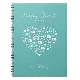 Cuaderno Personalizado Cian Minimalista para Estud