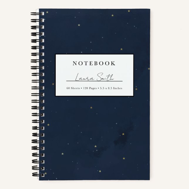 Cuaderno Personalizado Cielo Nocturno Estrellado F (Anverso)