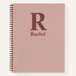 Cuaderno Personalizado Cinnamon Rosa nombre/primer/apellido