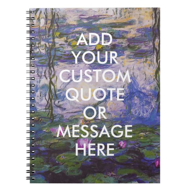 Cuaderno Personalizado Cita Monet Water Lilies (Frente)