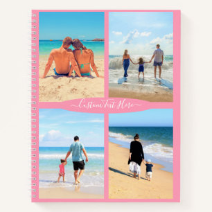 Cuaderno Personalizado Collage de fotos Mensajes de texto F
