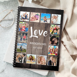 Cuaderno Personalizado Collage de fotos Rústico Farmhouse A
