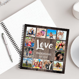 Cuaderno Personalizado Collage de fotos Rústico Farmhouse A