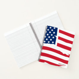 Cuaderno personalizado con bandera de EE. UU.
