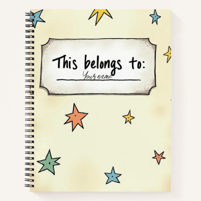 Cuaderno personalizado con cubierta de estrellas d (Anverso)