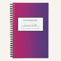 Cuaderno Personalizado con Degradado de Púrpura y