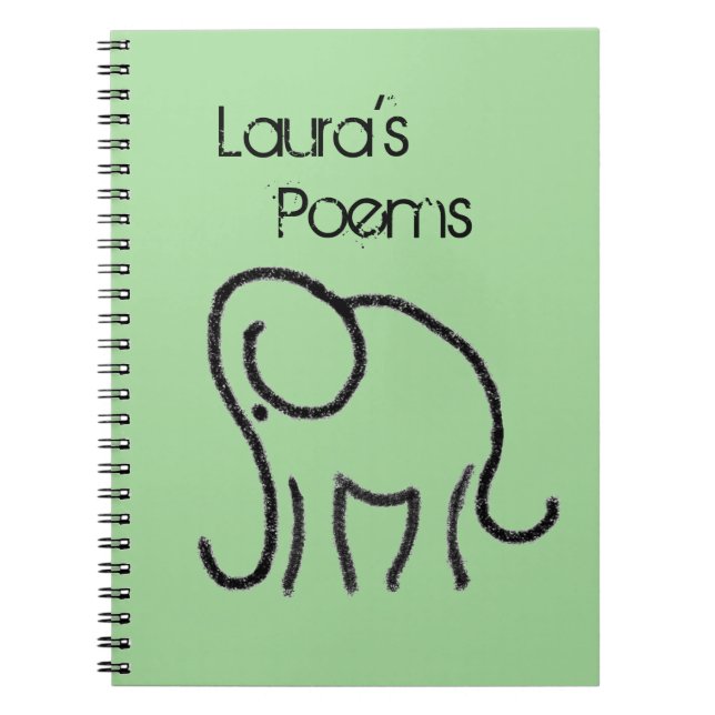 Cuaderno personalizado con el elefante de (Frente)