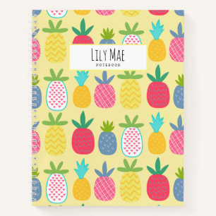 Cuaderno Personalizado con el patrón Super Cute Lemon Pinea