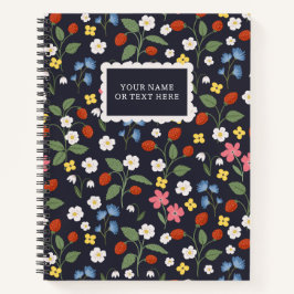 Cuaderno Personalizado con estampado de fresas silvestres