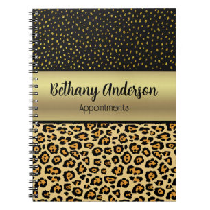 Cuaderno Personalizado con Estampado de Leopardo y